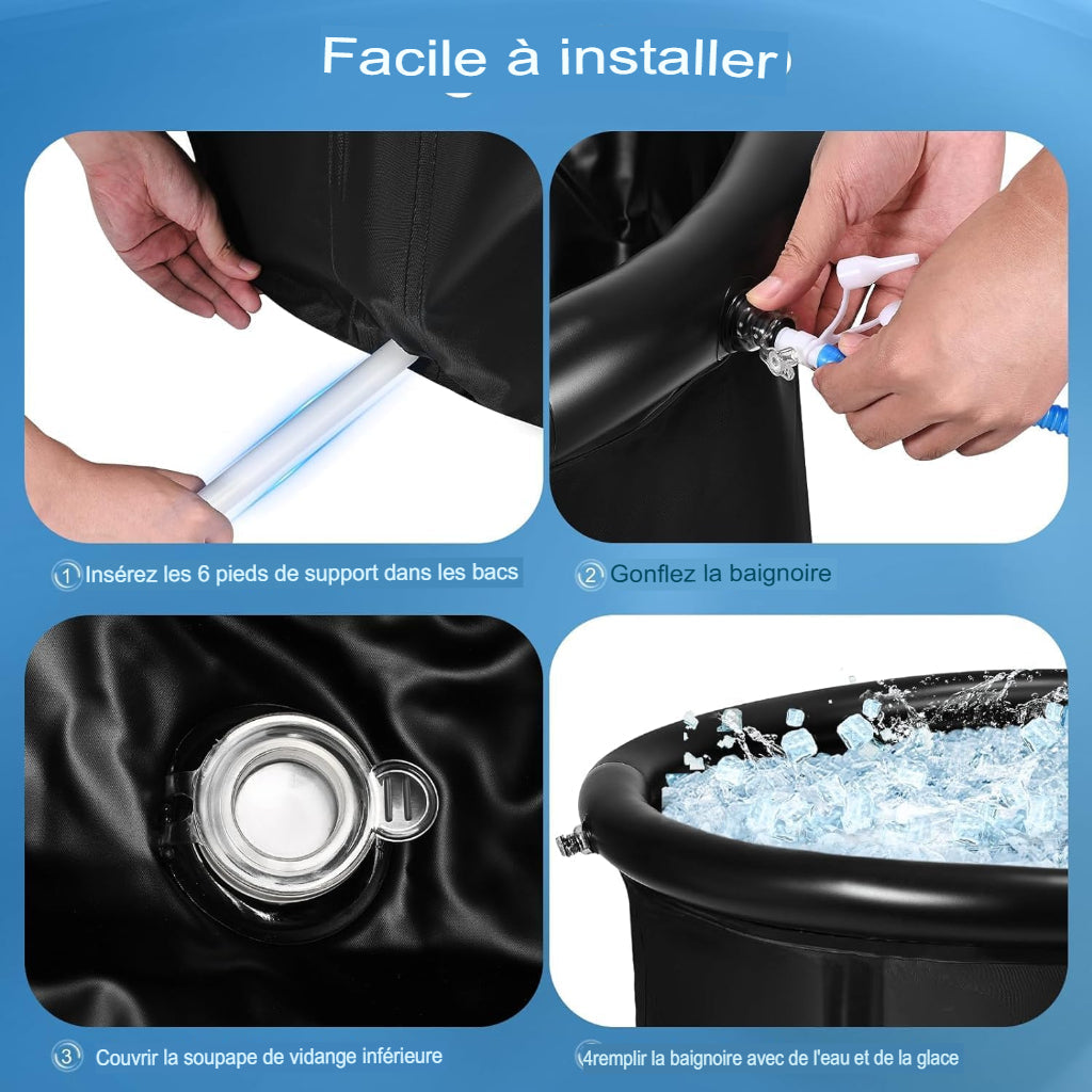 Bain de glace ❄️ gonflable pour sportifs – Récupération rapide et naturelle !❄️
