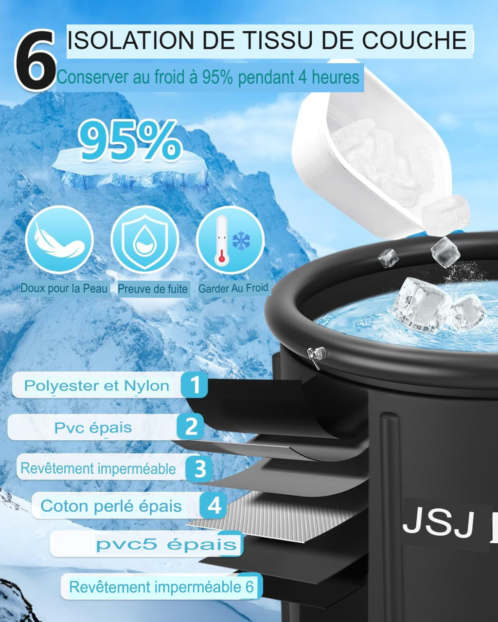 Bain de glace ❄️ gonflable pour sportifs – Récupération rapide et naturelle !❄️