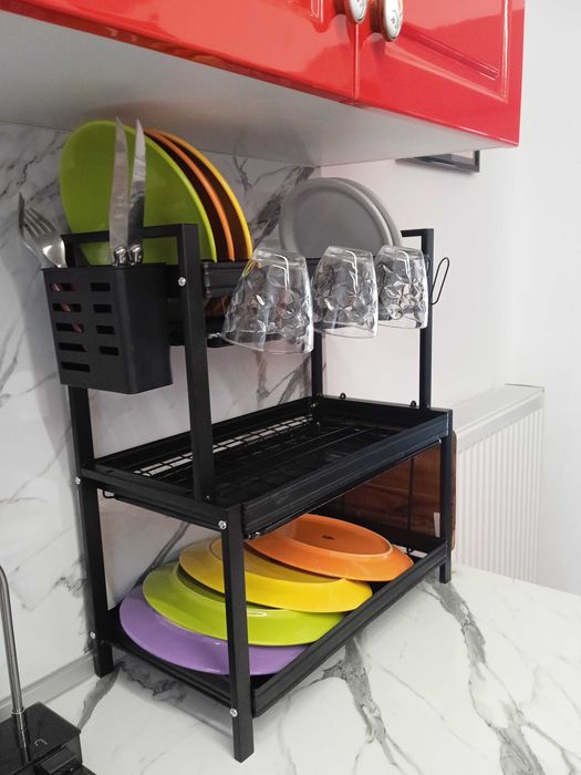 Égouttoir de vaisselle 3 étages en métal