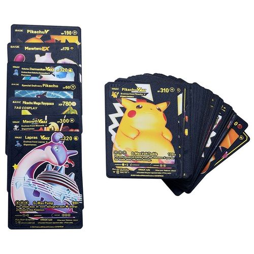 Cartes Pokémon Gold noire 10 cartes