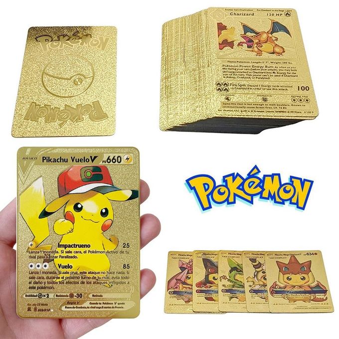 Cartes Pokémon collection rare gold boîte 10 cartes 