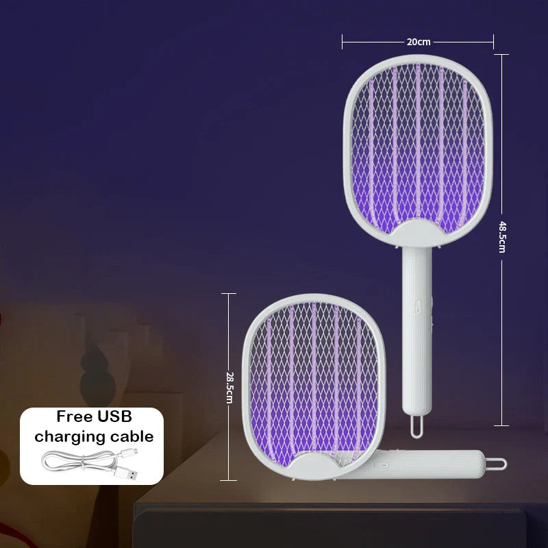 Raquette Anti-Moustiques 3‑en‑1 (Lampe &amp; Support) | راكيت حماية 3 في 1 ضد الناموس