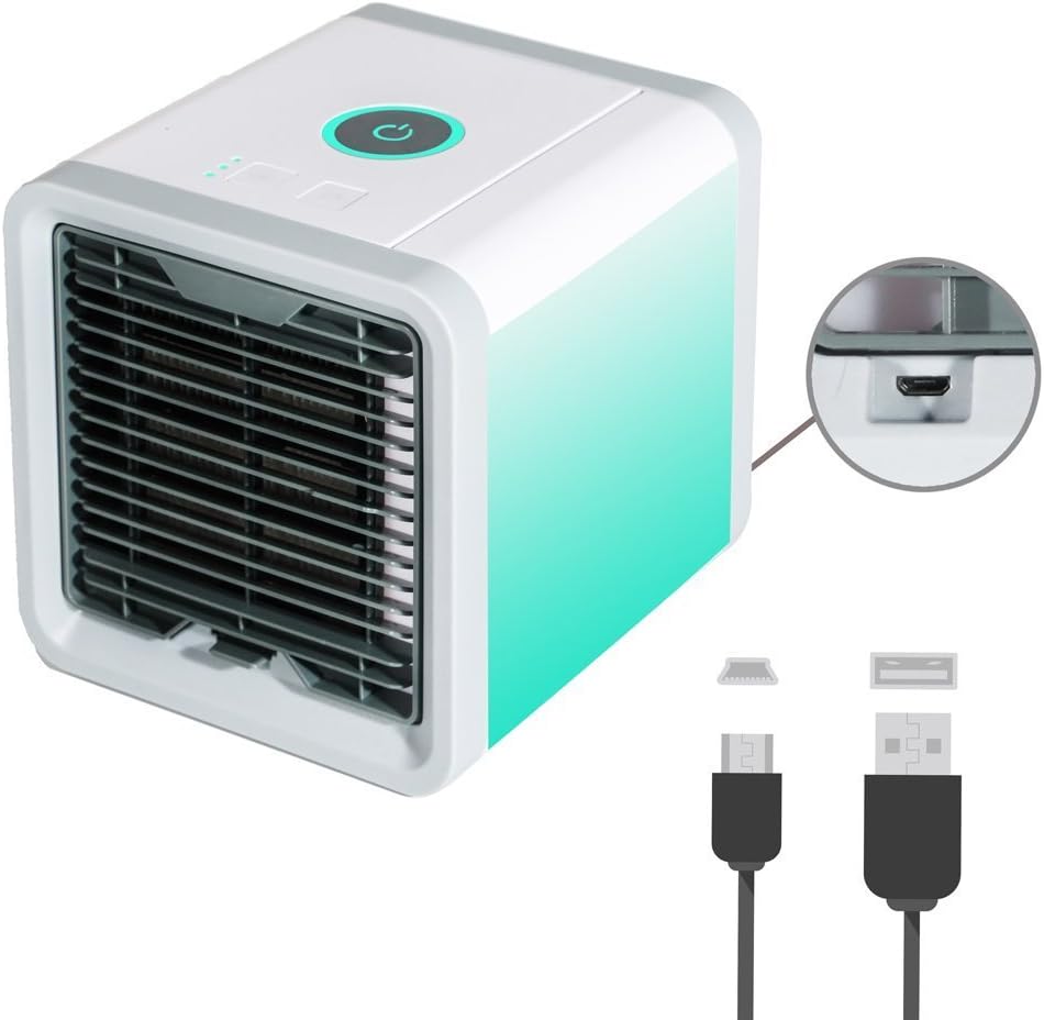 Mini climatiseur portable USB 7 couleurs LED