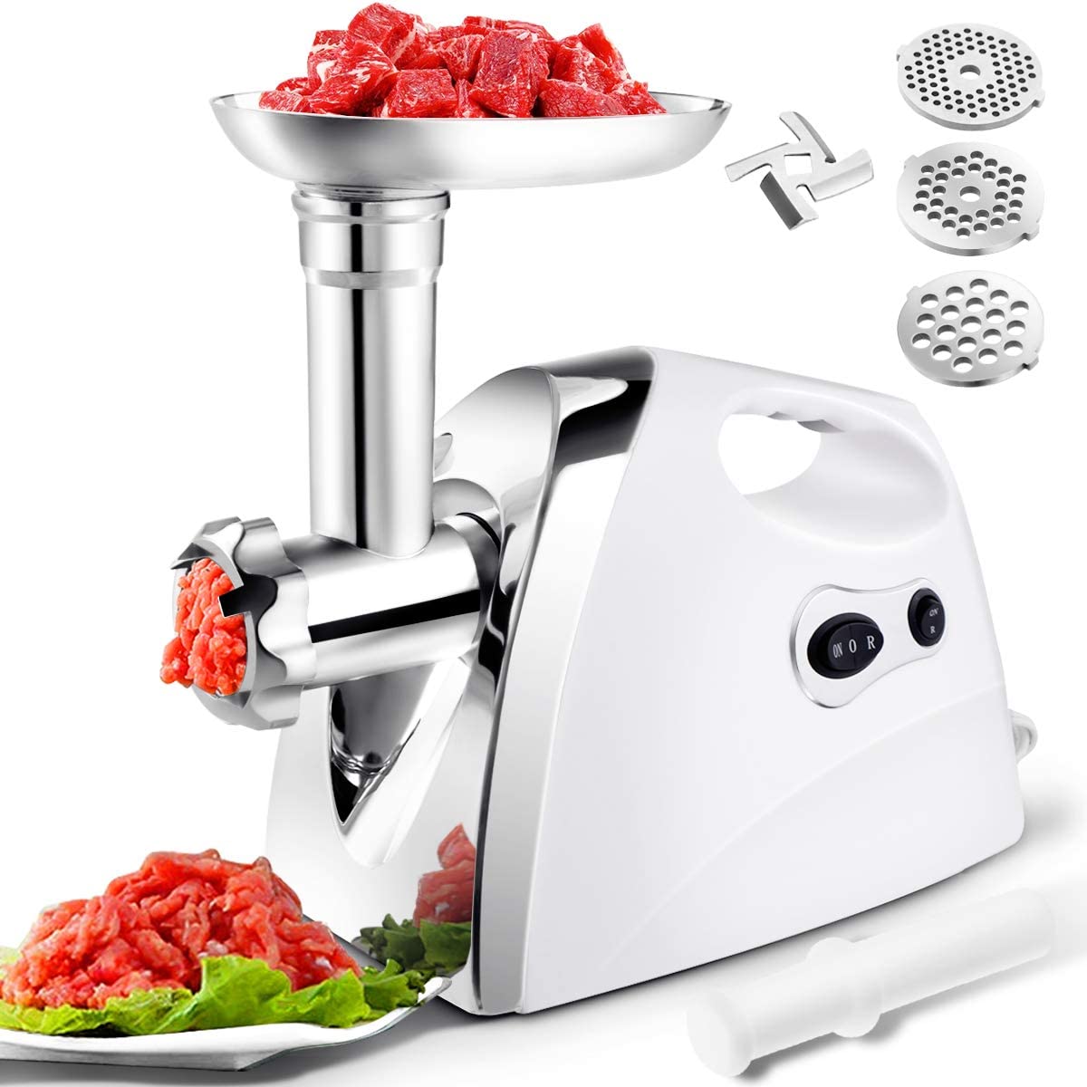 Hachoir à viande électrique en acier inoxydable