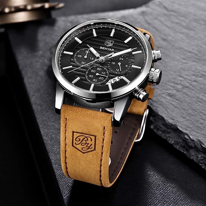 Montre Benyar Bracelet en Cuir Affaires et Sport