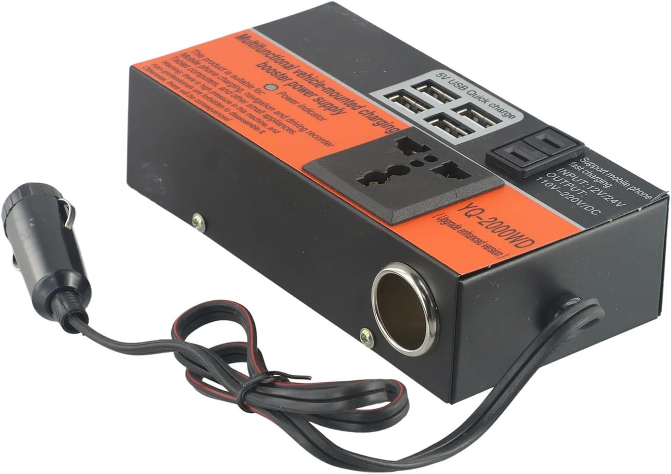 Convertisseur de Tensions pour voiture DC 12 V 24 V vers AC 110 V/220 V – محول تيار الكهربائي في السيارة