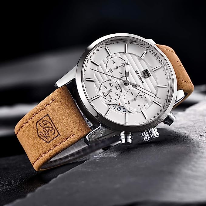 Montre Benyar Bracelet en Cuir Affaires et Sport