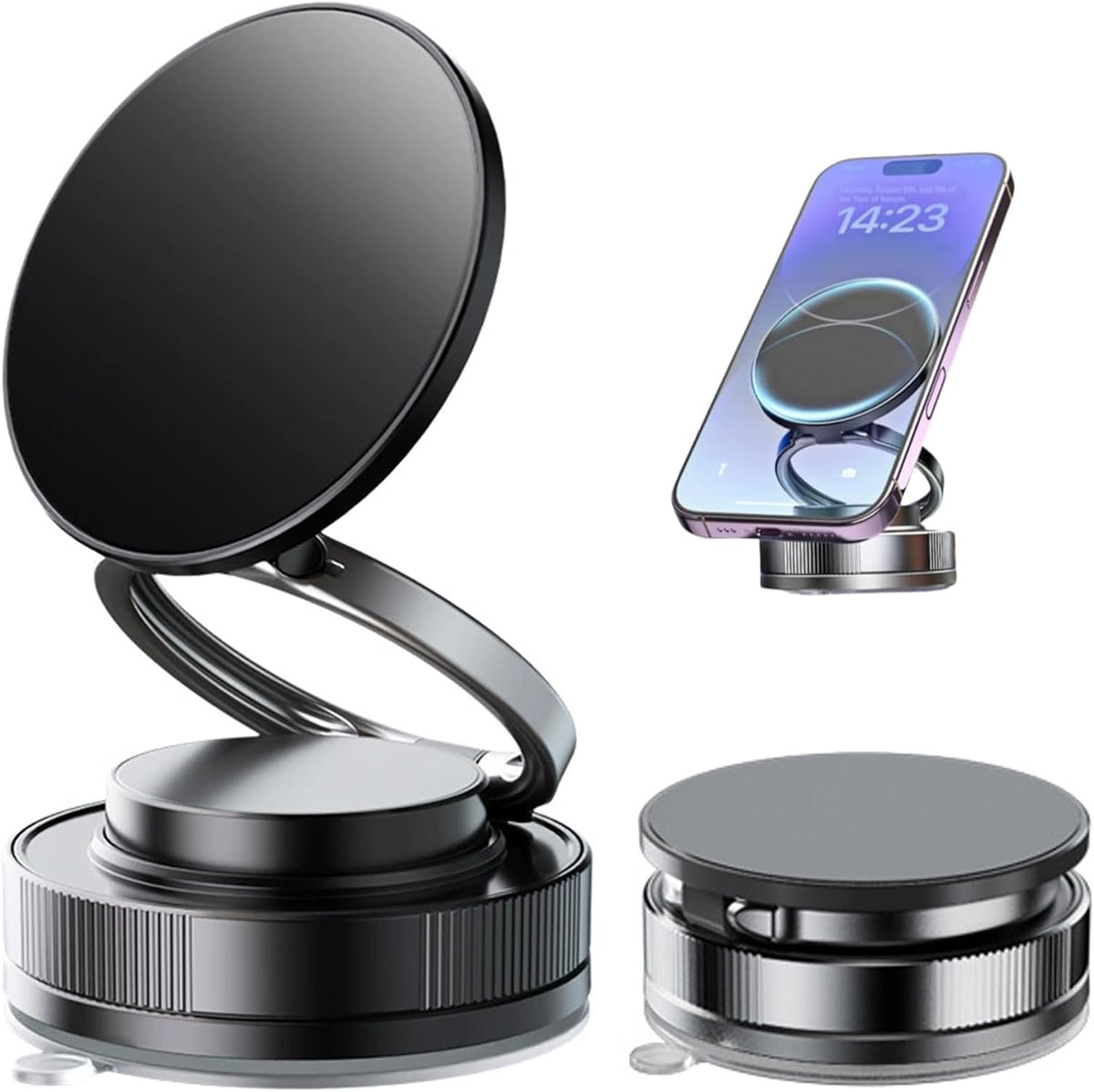 Support magnétique pour téléphone avec rotation à 360°