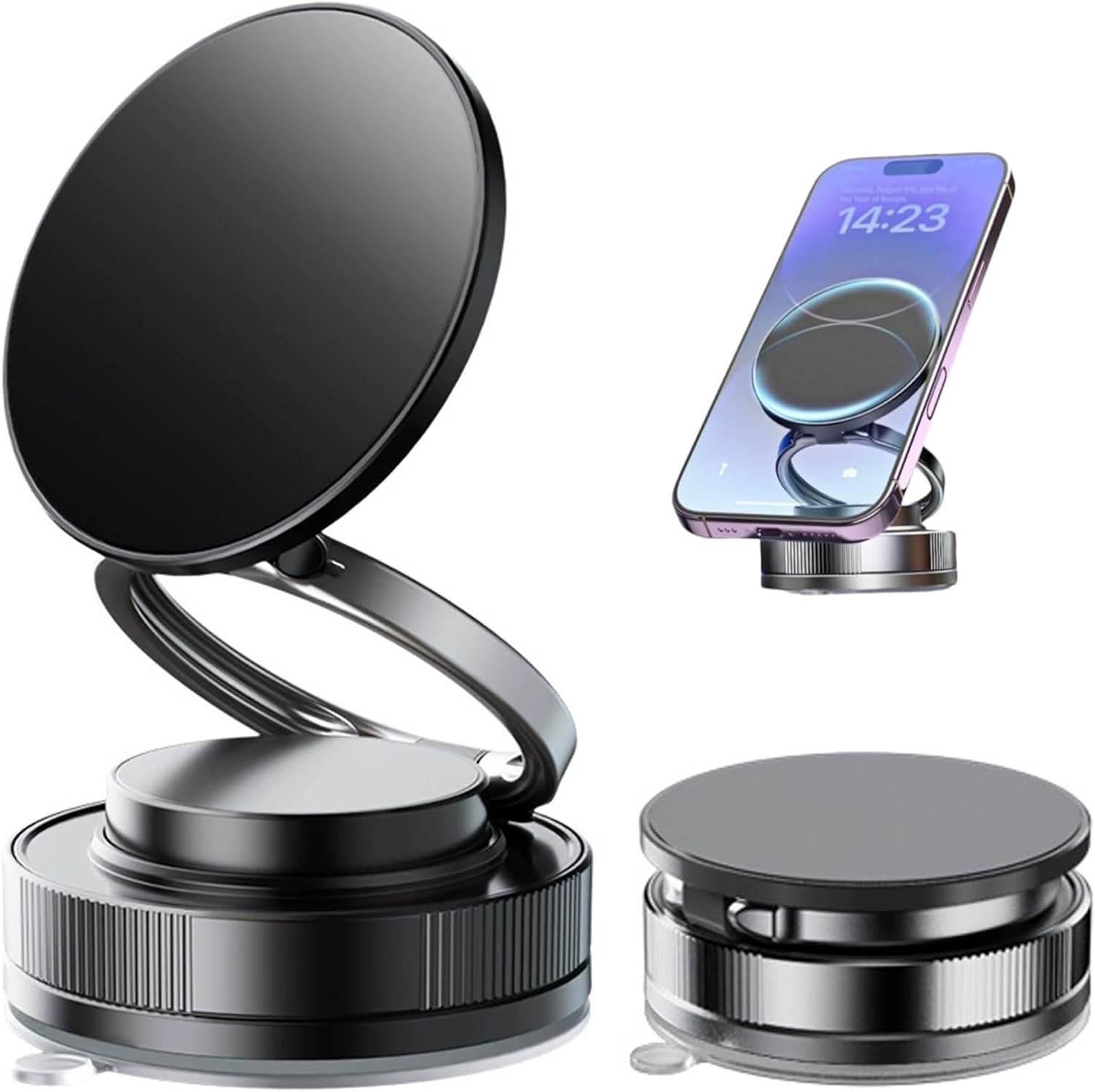Support magnétique pour téléphone avec rotation à 360°