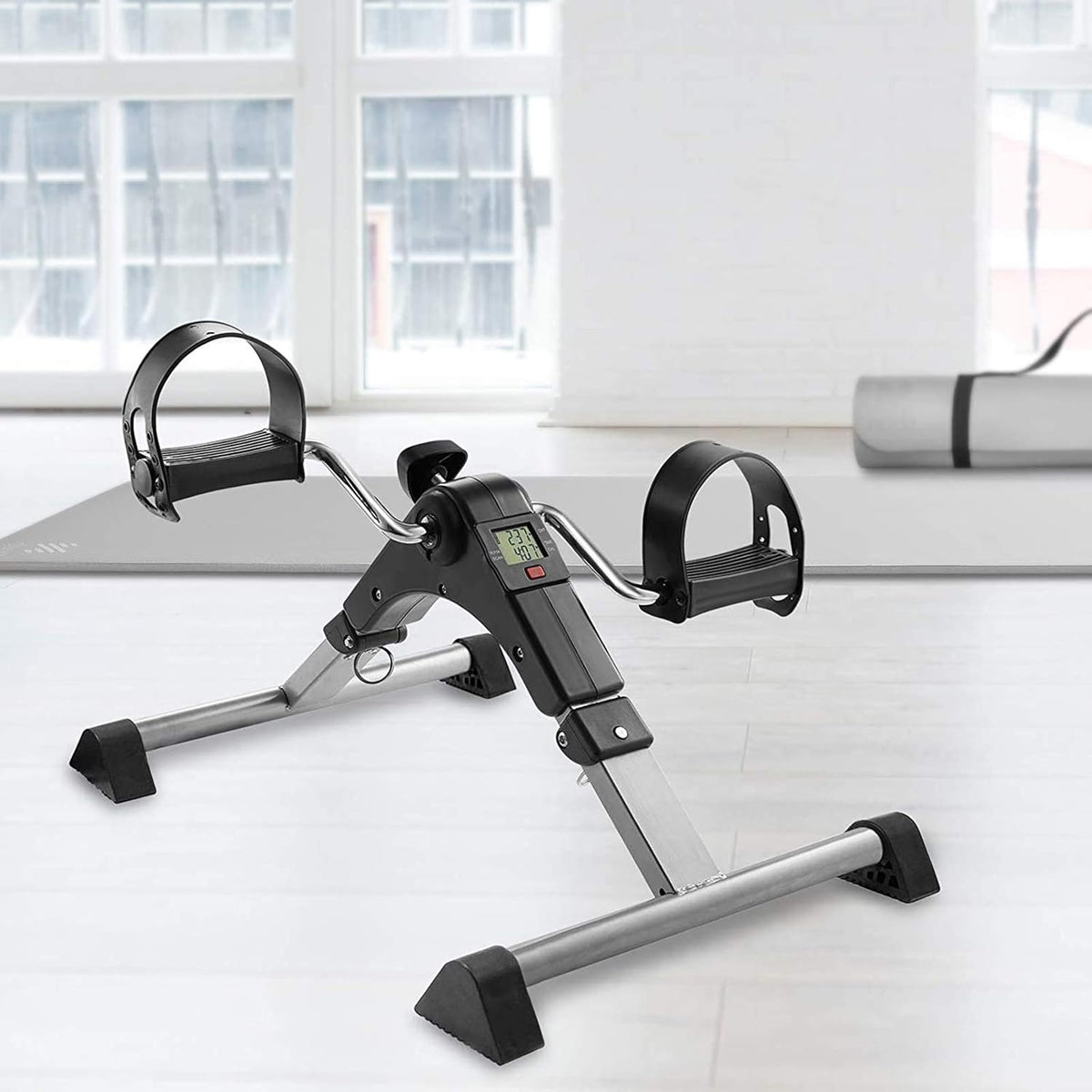 Pédale Vélo d&#39;exercice pliable pour jambes et bras, équipé d&#39;un écran