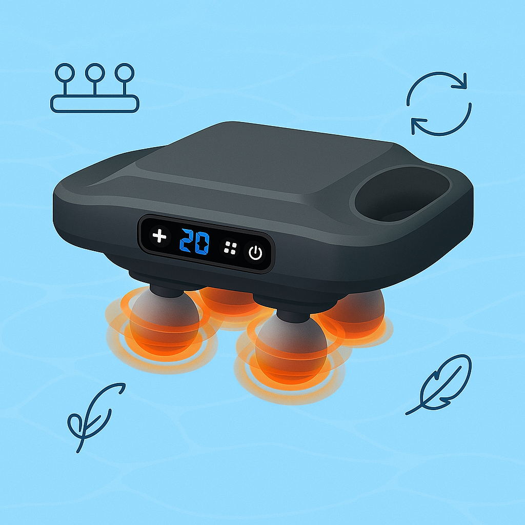 Appareil de Massage 4 Têtes avec Chaleur | جهاز تدليك ذكي بـ4 رؤوس وحرارة