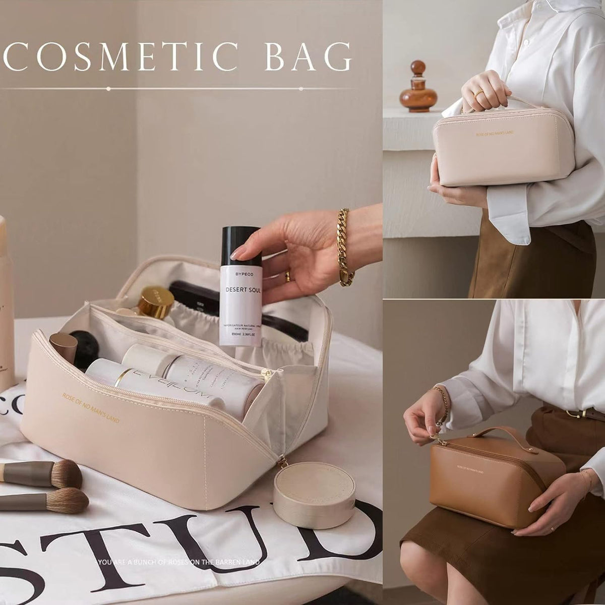 Sac cosmétique de voyage de grande capacité