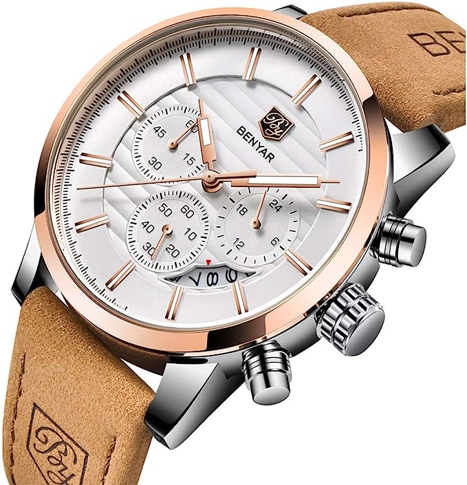 Montre Benyar Bracelet en Cuir Affaires et Sport