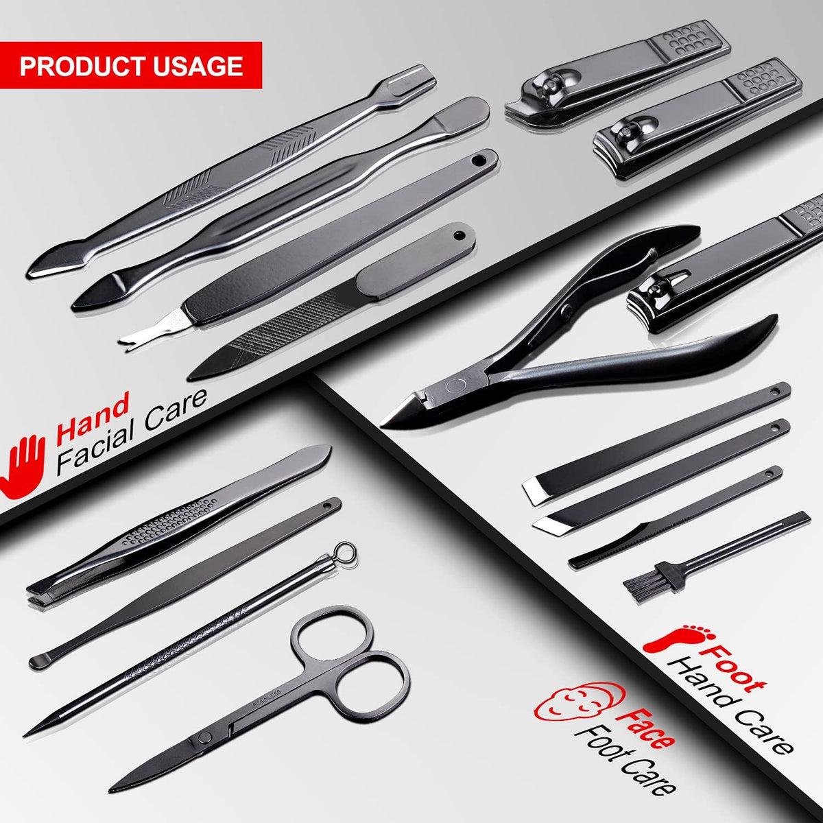 Ensemble de coupe ongles manucure 16 pcs