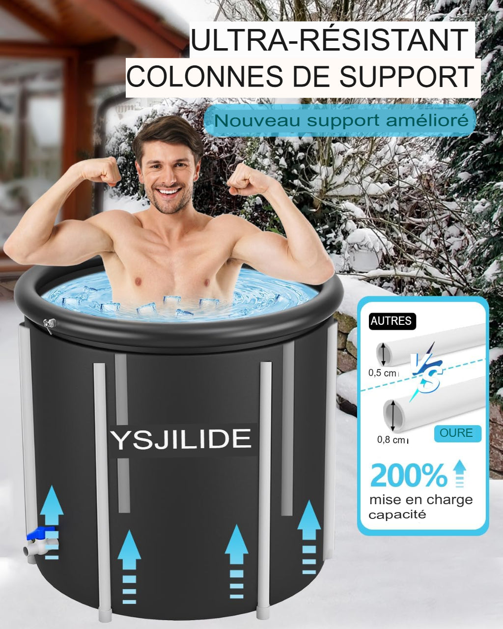 Bain de glace ❄️ gonflable pour sportifs – Récupération rapide et naturelle !❄️