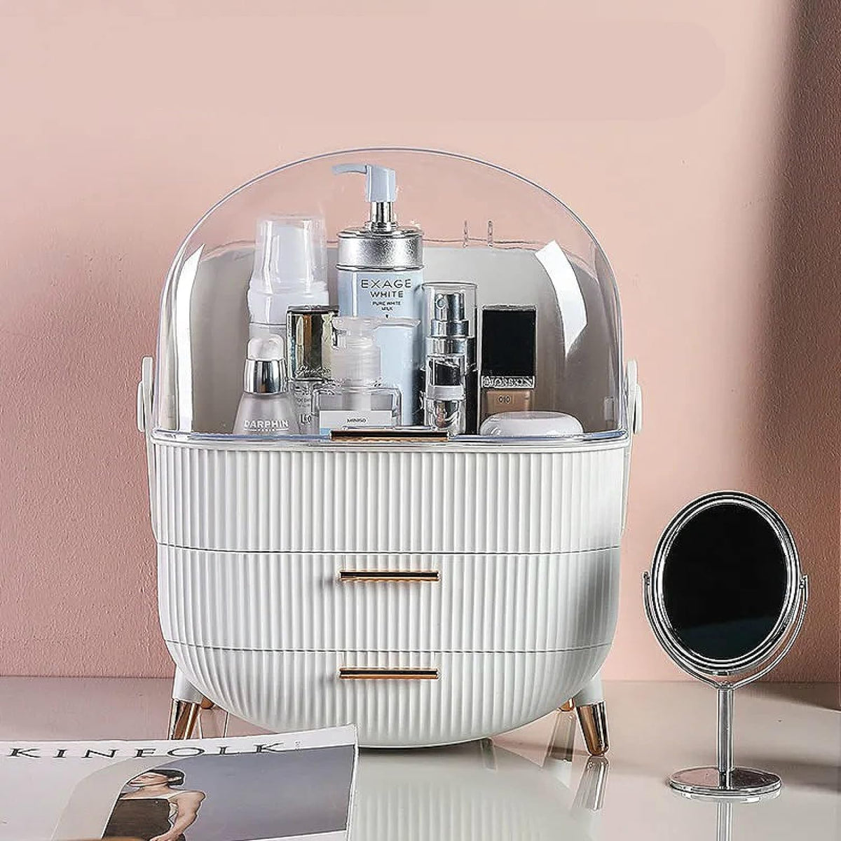 Organisateur de Maquillage Forme de Chat Transparent