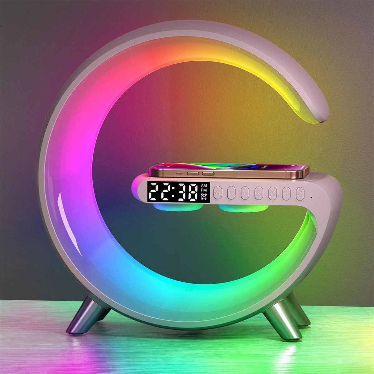 Pixa Lampe de charge sans fil haut-parleur