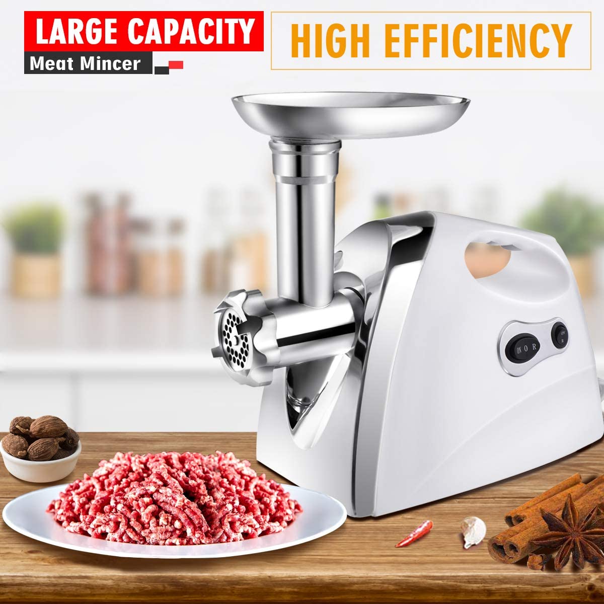 Hachoir à viande électrique en acier inoxydable