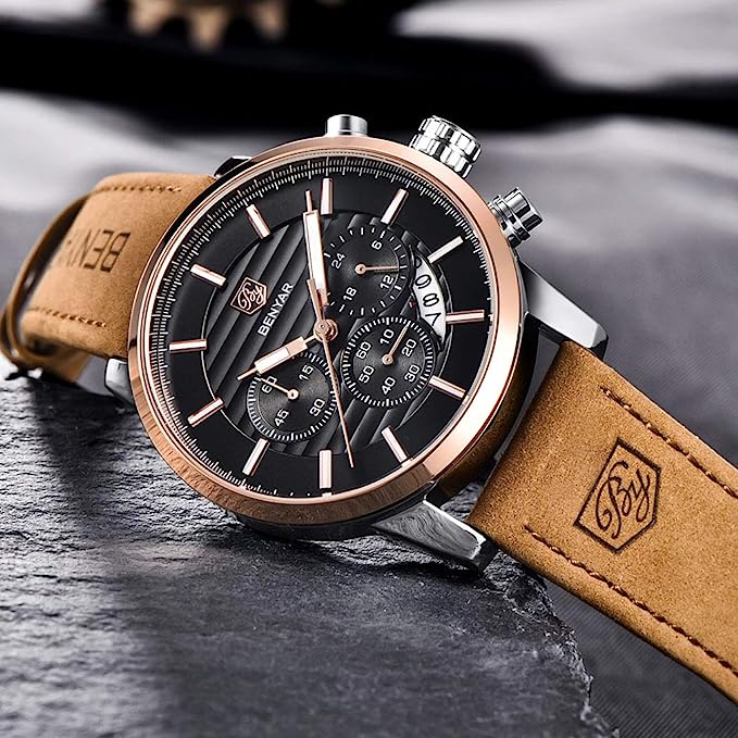 Montre Benyar Bracelet en Cuir Affaires et Sport