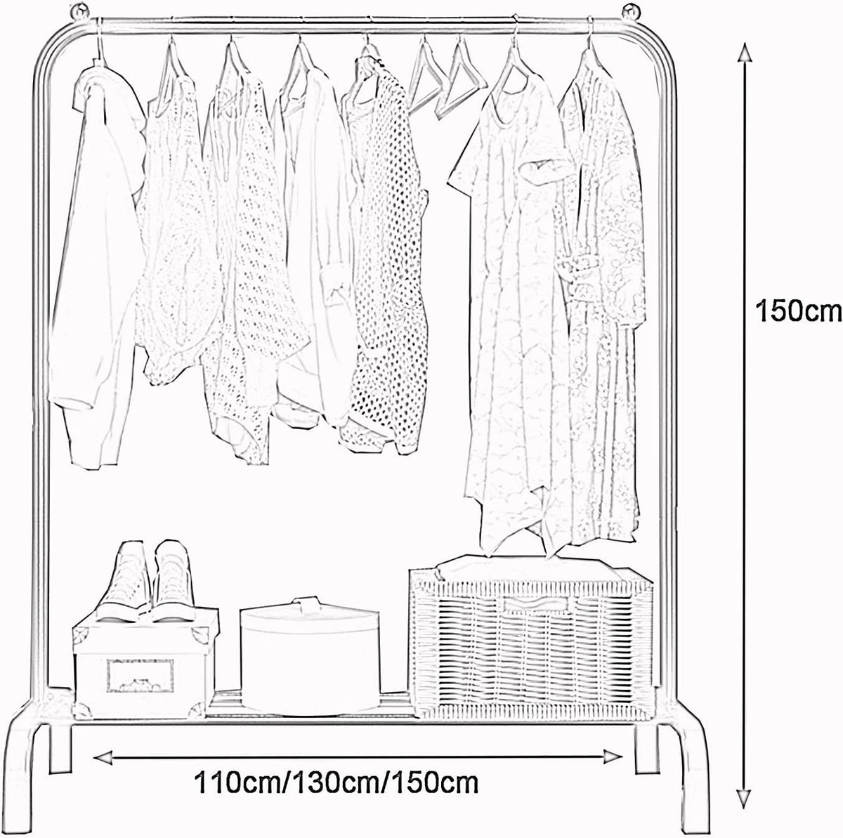 Pixa Porte Vêtements en Métal