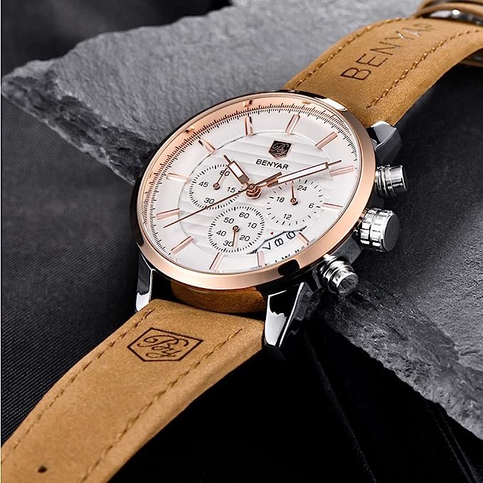 Montre Benyar Bracelet en Cuir Affaires et Sport