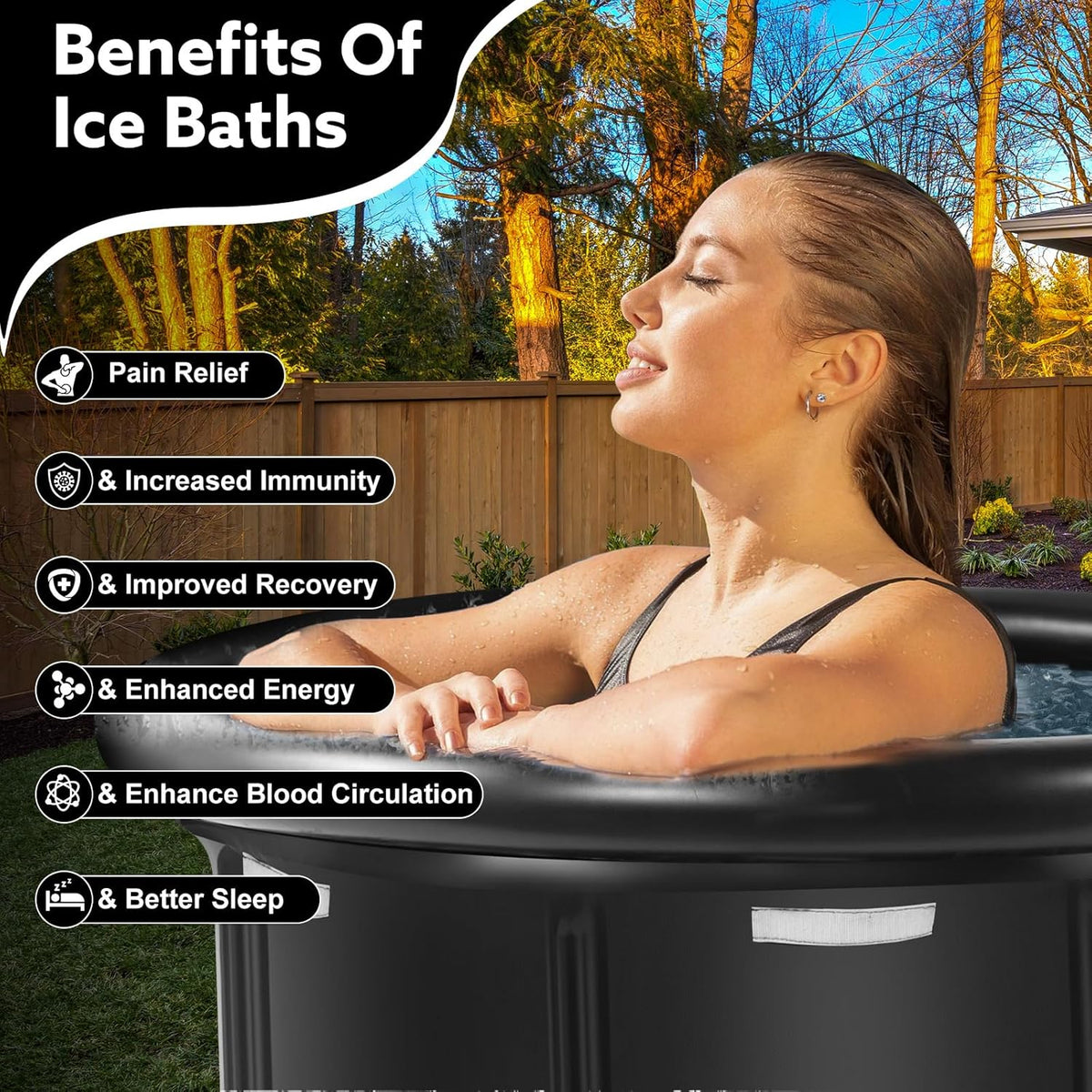 Bain de glace Besarme ❄️ gonflable pour sportifs – Récupération rapide et naturelle !❄️