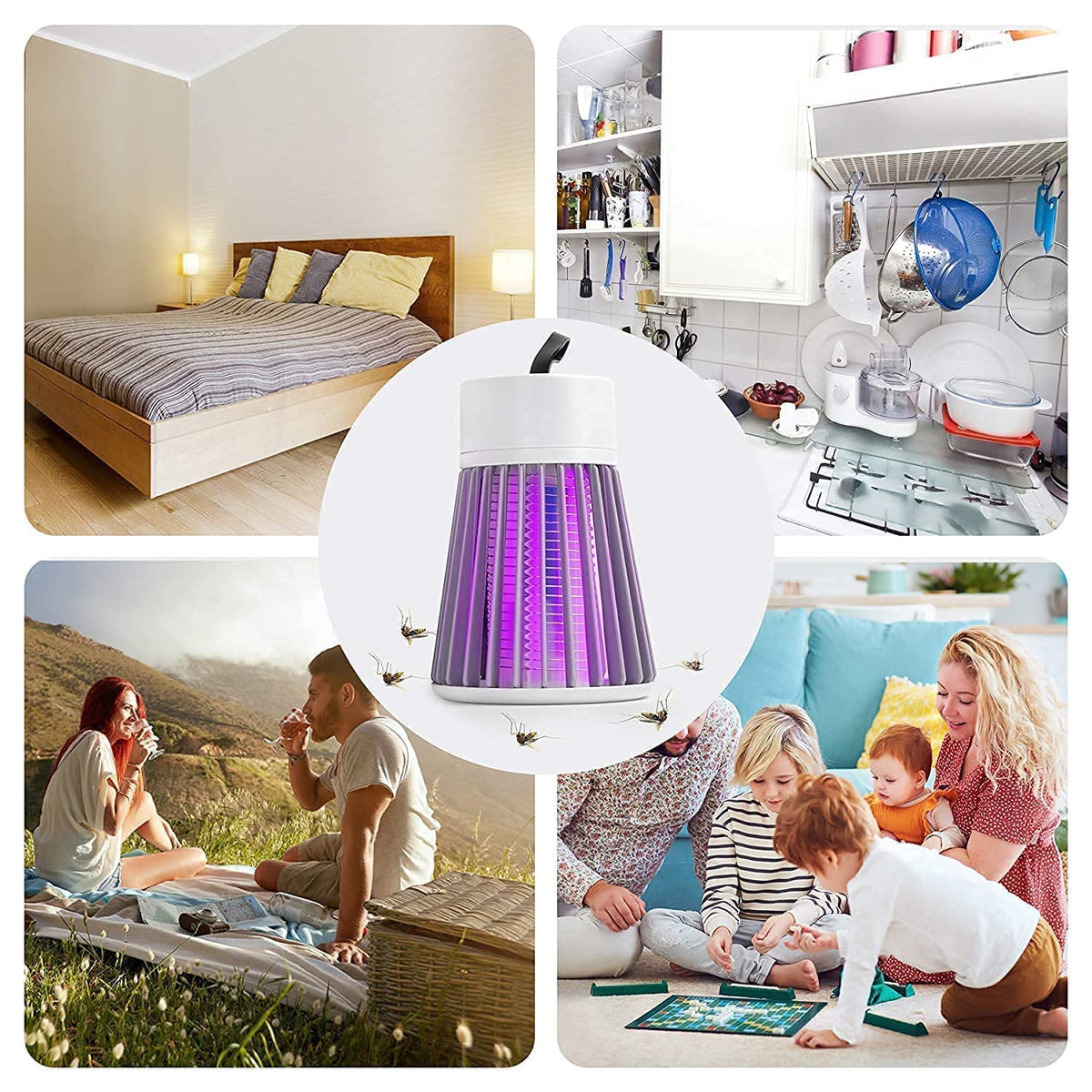 Lampe tue-moustiques électrique USB rechargeable