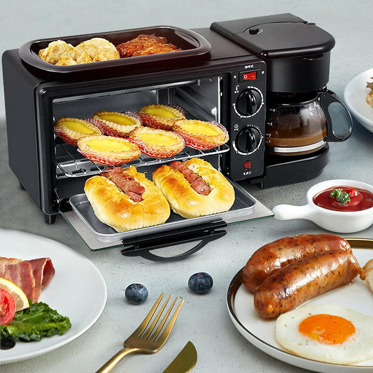 Machine à petit-déjeuner  3 en 1 avec machine à café multifonction