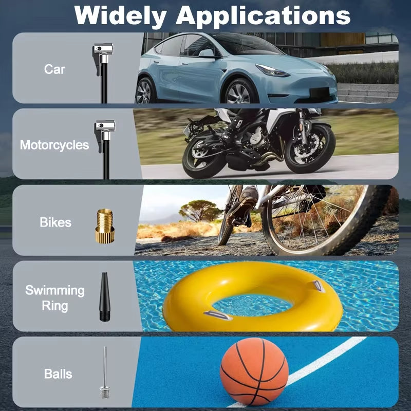 Gonfleur d’Air Portable (Auto, Moto, Vélo) | مضخة هواء محمولة