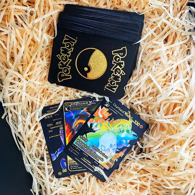 Cartes Pokémon Gold noire 10 cartes