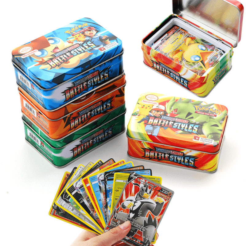 Jeu de cartes Pokemon, boîte en fer métallique, 40 pièces