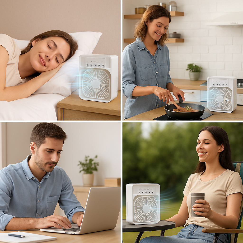 Mini Climatiseur Portable – Rafraîchissement Instantané | جهاز التبريد المحمول للانتعاش