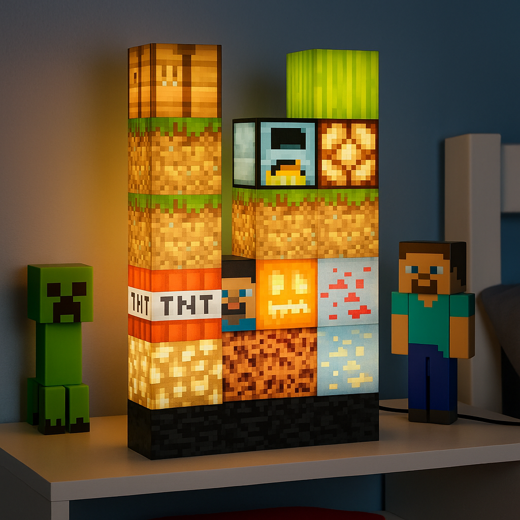 Lampe Créative Minecraft – Décor modulable | مصباح ماينكرافت الإبداعي