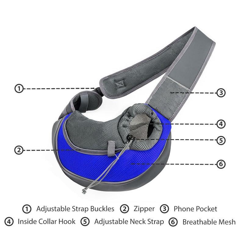 Sac à bandoulière maille confort Pour chien