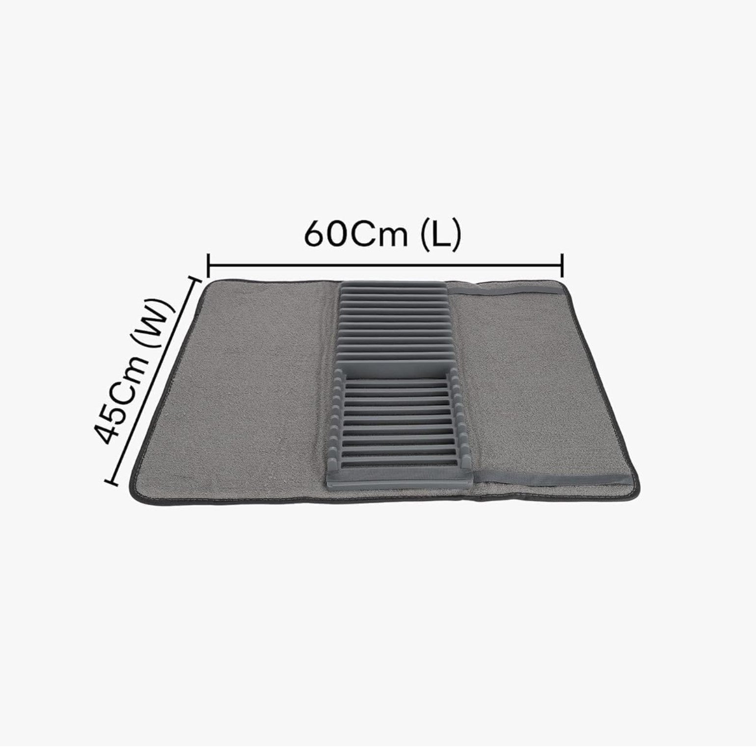 Tapis de séchage à vaisselle avec support pour assiette