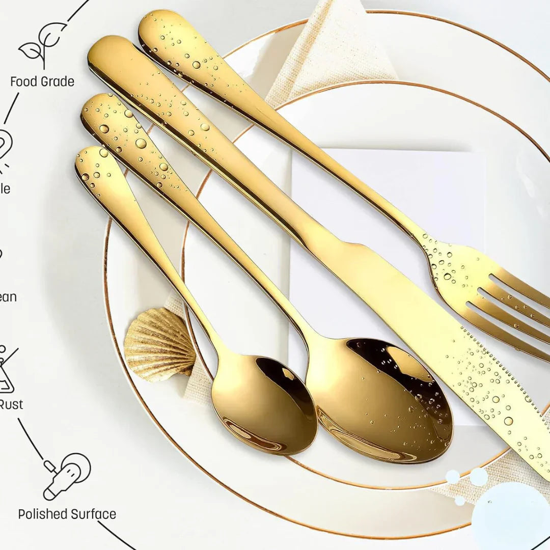 Ensemble de couverts en acier inoxydable de 24 pièces