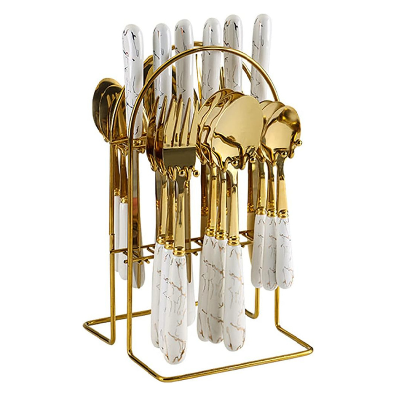 Ménagère de 24 pièces avec support