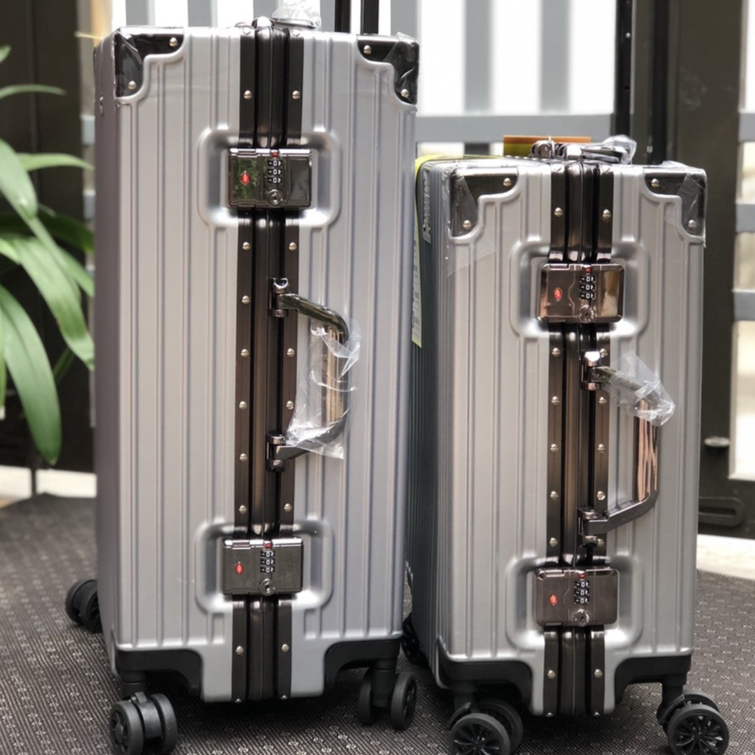 Valise d&#39;affaires à cadre en aluminium et roulette silencieuse