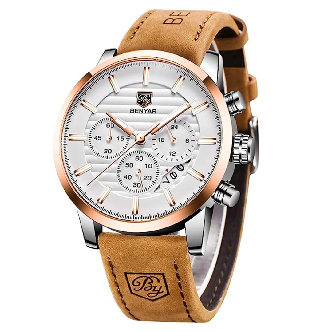 Montre Benyar Bracelet en Cuir Affaires et Sport