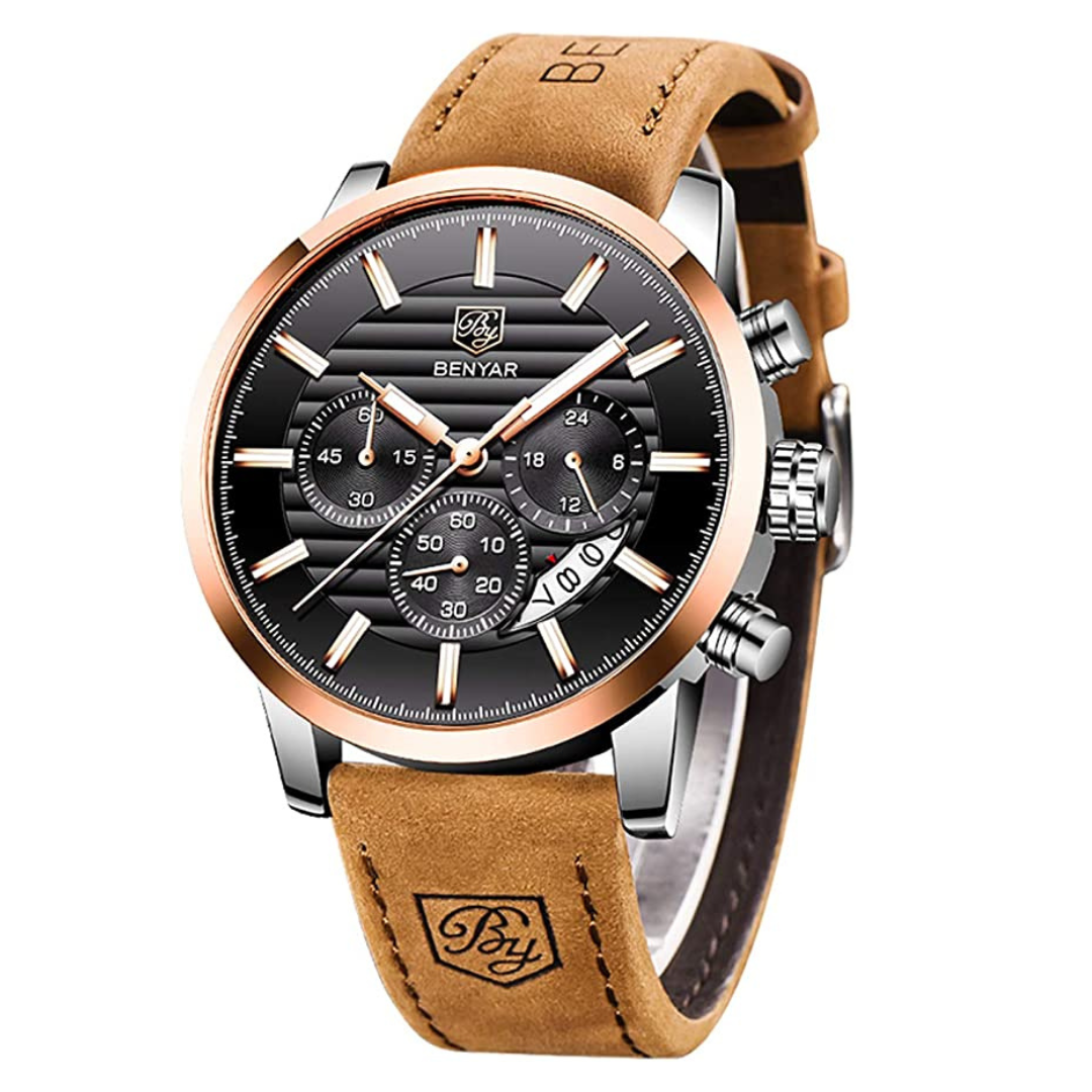 Montre Benyar Bracelet en Cuir Affaires et Sport