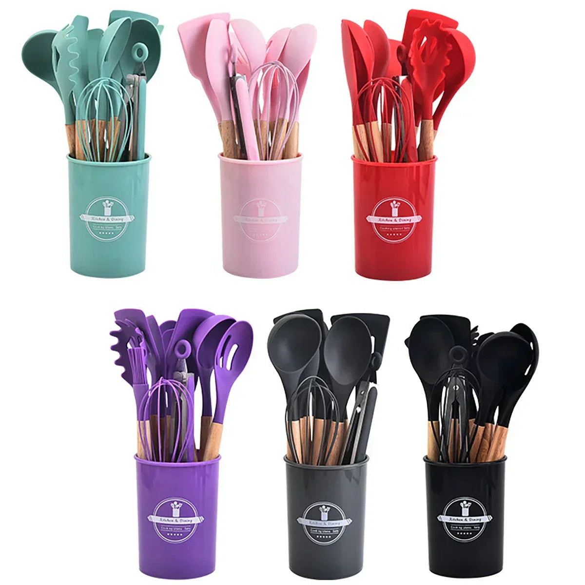 Ensemble d&#39;Ustensiles de Cuisine en Silicone Organique