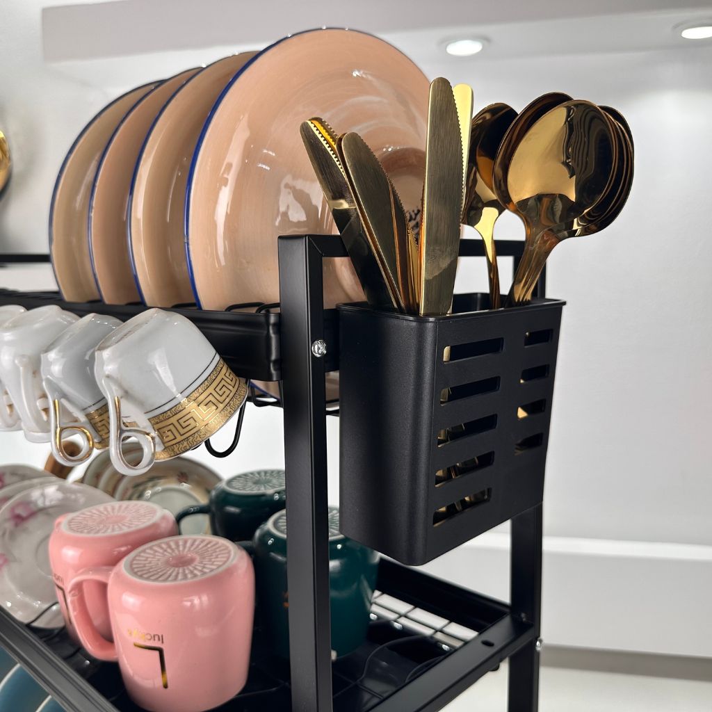 Égouttoir de vaisselle 3 étages en métal