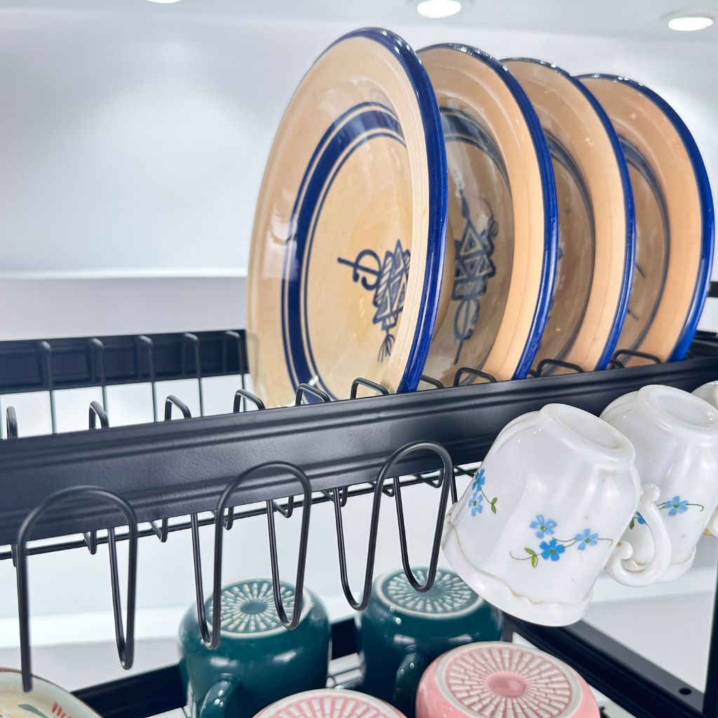 Égouttoir de vaisselle 3 étages en métal