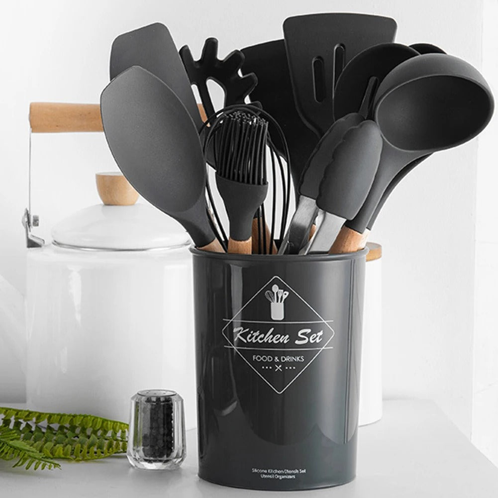 Ensemble d&#39;Ustensiles de Cuisine en Silicone Organique