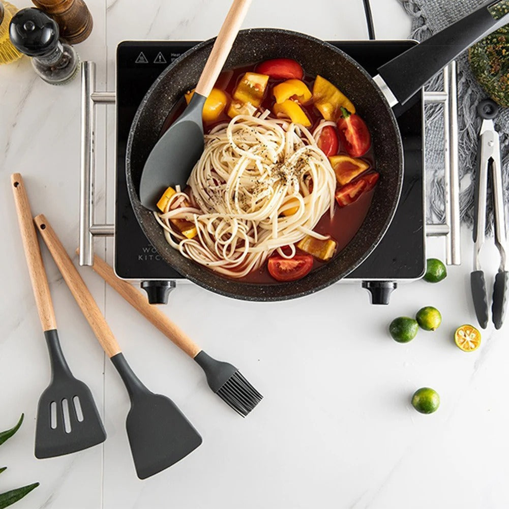 Ensemble d&#39;Ustensiles de Cuisine en Silicone Organique