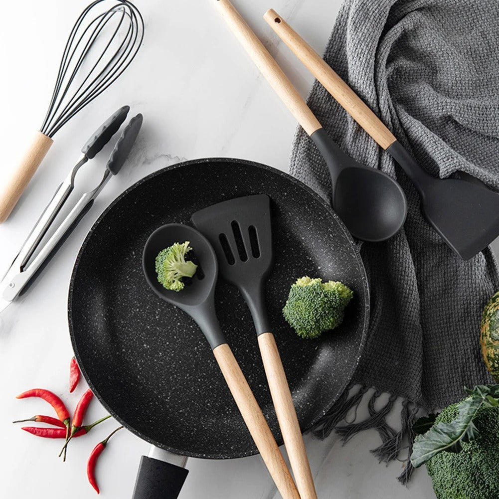 Ensemble d&#39;Ustensiles de Cuisine en Silicone Organique