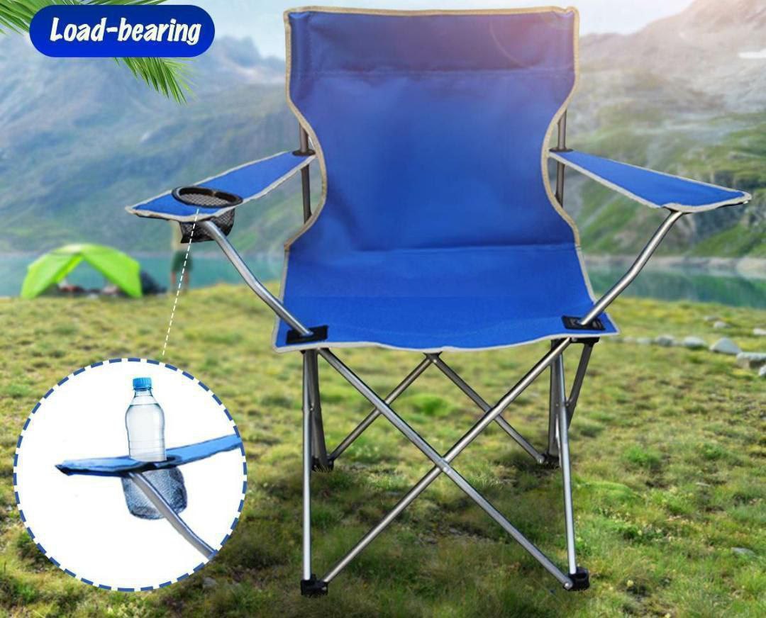 Chaise de camping Pliante avec Porte-gobelet
