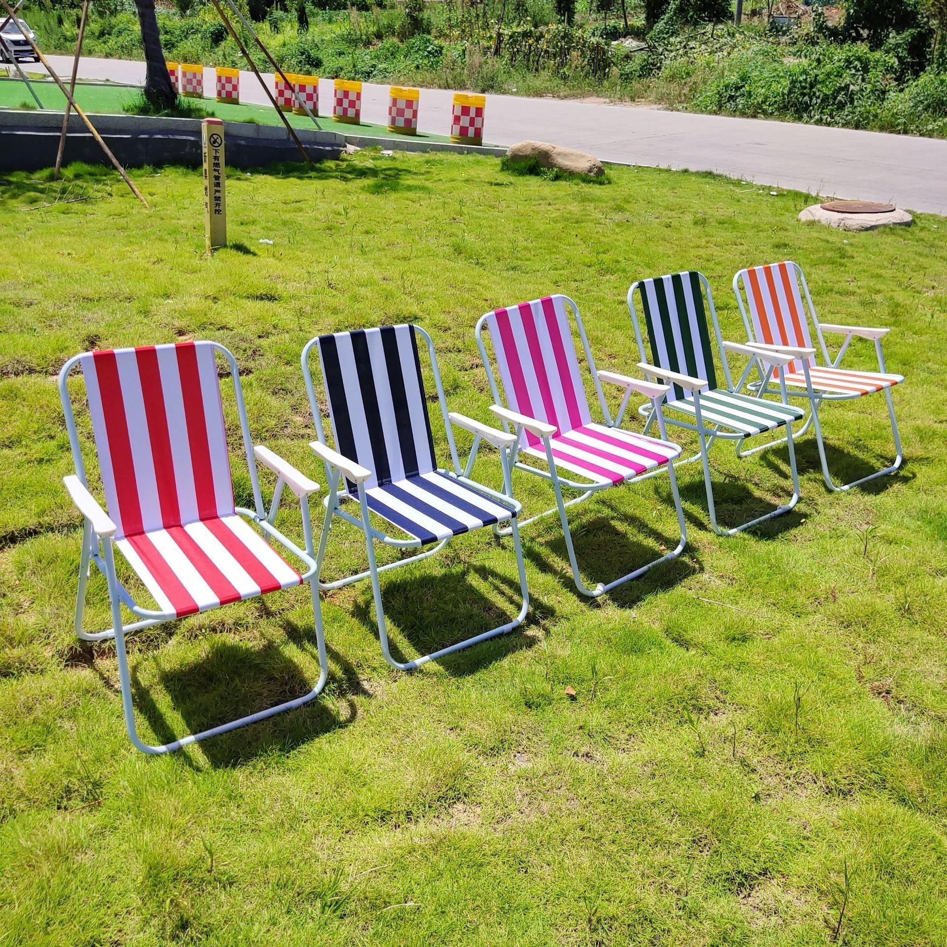 Chaise de camping pixa pliante avec accoudoir