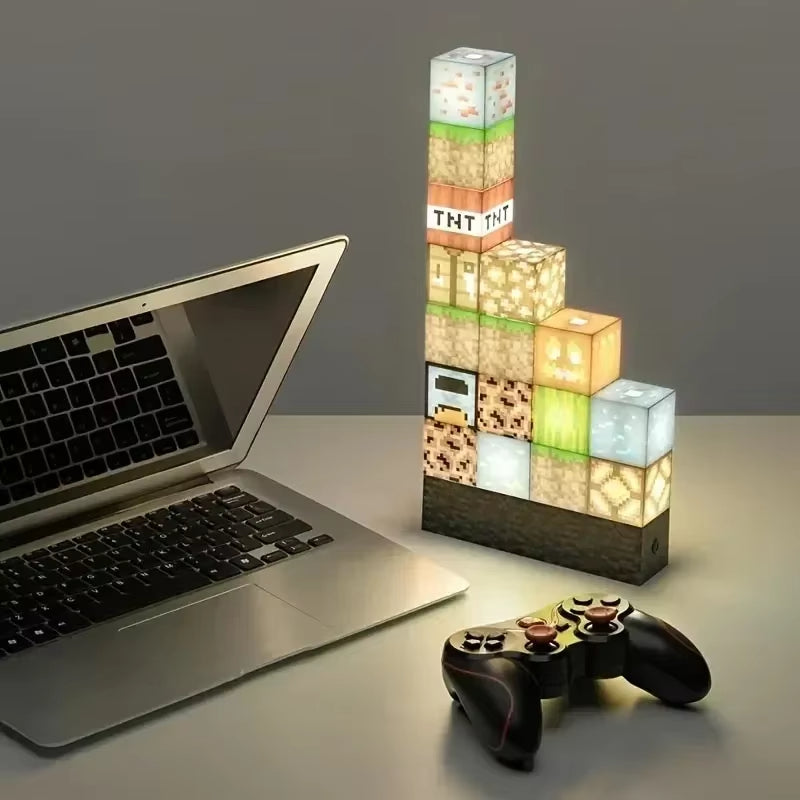 Lampe Créative Minecraft – Décor modulable | مصباح ماينكرافت الإبداعي