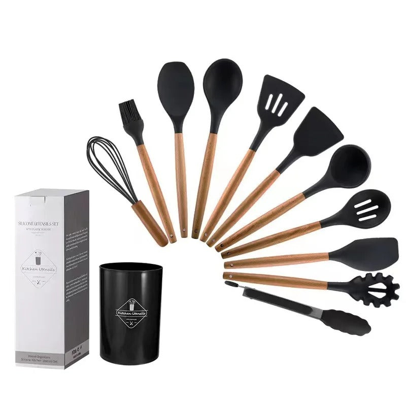 Ensemble d&#39;Ustensiles de Cuisine en Silicone Organique